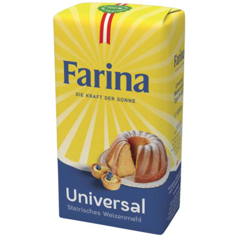 Farina Weizenmehl universal Type 480 1 kg Helles Universalmehl für Backen und Kochen